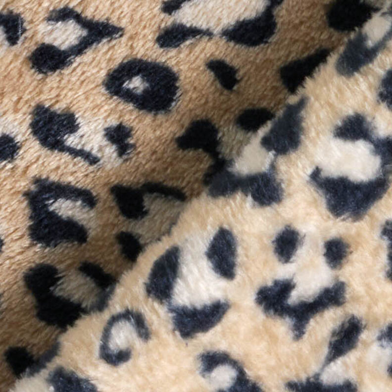 Hyggefleece leopardmønster – mellembrun,  image number 4