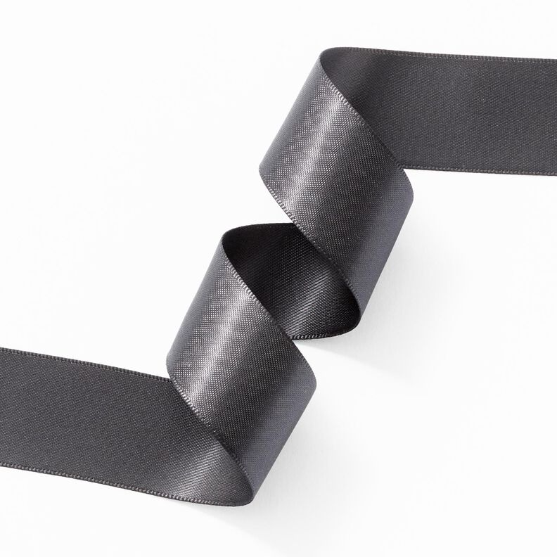 Satinbånd [25 mm] – mørkegrå,  image number 3