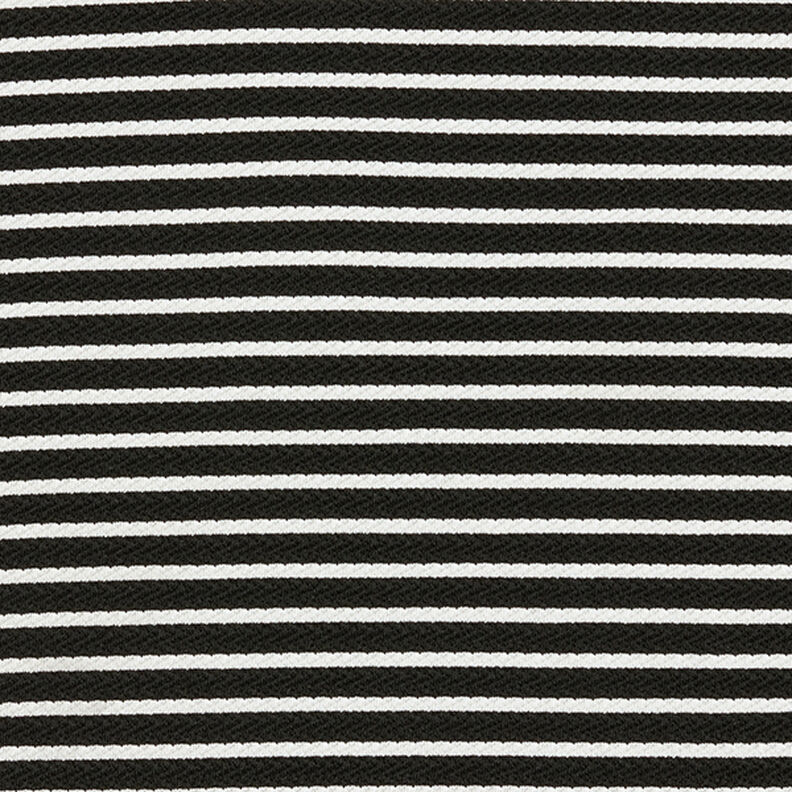 Jacquard jersey striber på tværs – sort/hvid,  image number 1