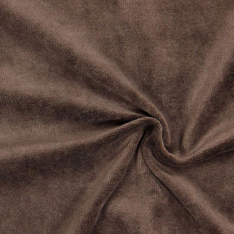 Nicki stof Ensfarvet – mørkebrun,  image number 1