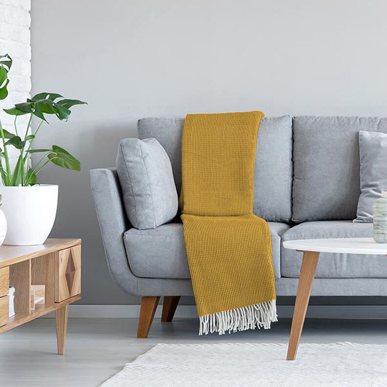 Vaffelpiqué – karrygul,  image number 7