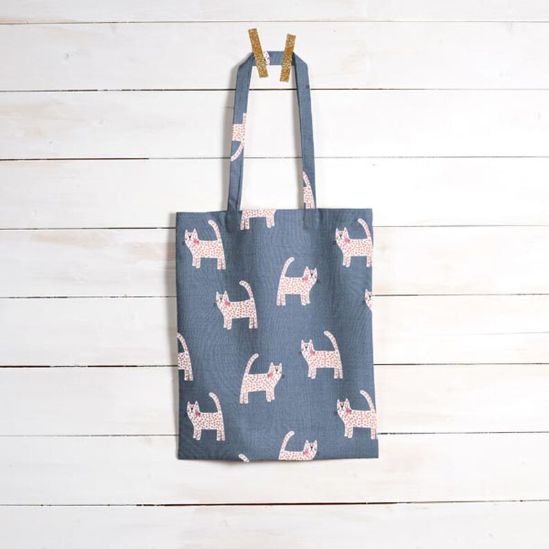 Dekorationsstof Halvpanama Katte – mørkegrå,  image number 8