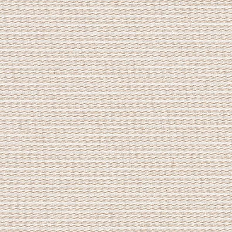 Dekorationsstof kanvas fine striber genanvendt – mørkebeige,  image number 1