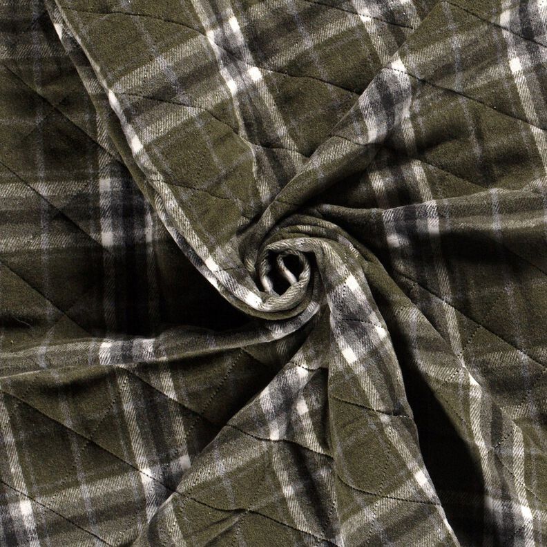 Quiltstof ternet – mørk olivengrøn/stengrå,  image number 3