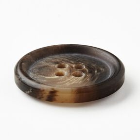 4-hulsknap rund   [Ø 25 mm] – sortbrun, 