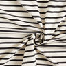 Bomuldsjersey brede og smalle striber &ndash; creme/sort,  thumbnail number 3