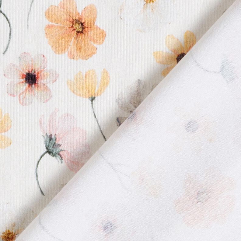 GOTS Bomuldsjersey blomstereng Digitaltryk – beige,  image number 4