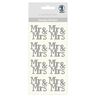 Design klistermærker Mr&Mrs [ 8 Styk ] – sølv metallisk,  thumbnail number 1