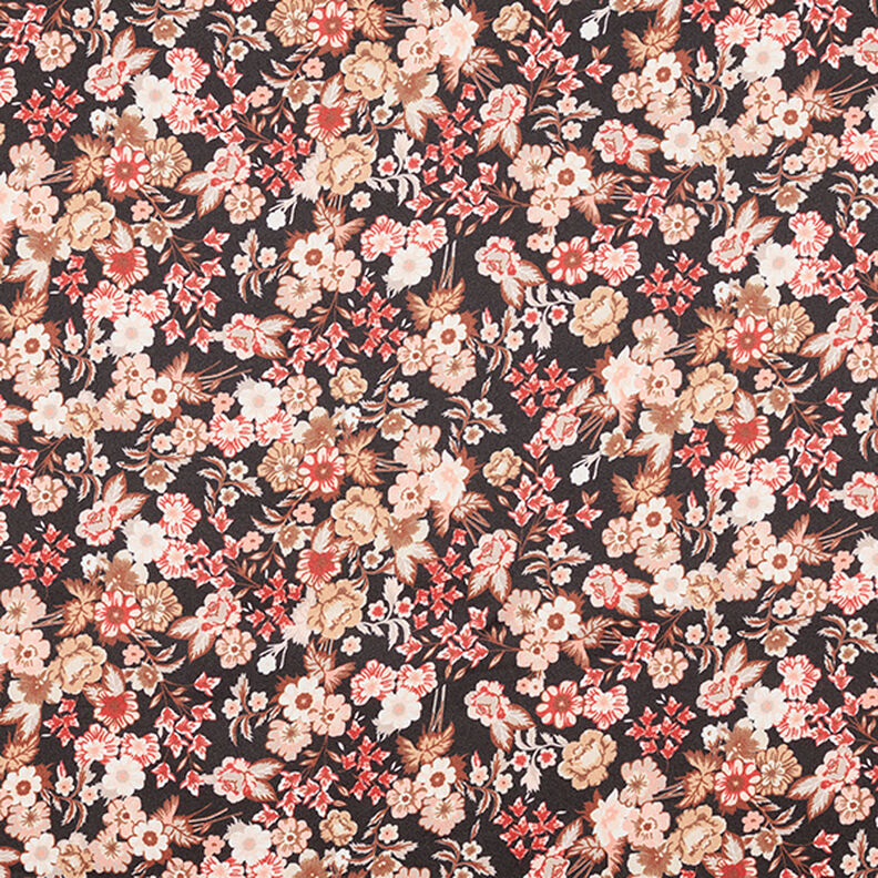 Satin yndige blomster – sort,  image number 1