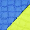 Quiltstof bølgemønstrede firkanter – kongeblå/neongul,  thumbnail number 1
