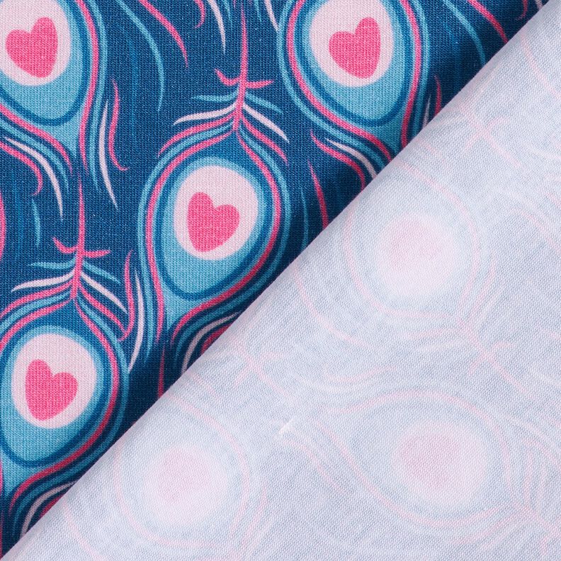 Bomuldsjersey Pavo | Stoff&Liebe – kongeblå/intens pink,  image number 4