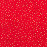 Bomuldsstof Poplin fine prikker – rød/guld,  thumbnail number 1
