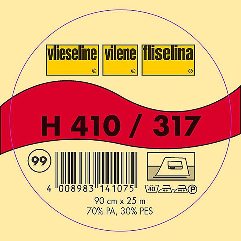 H 410 Strygeindlæg | Vlieseline – antracit,  image number 2
