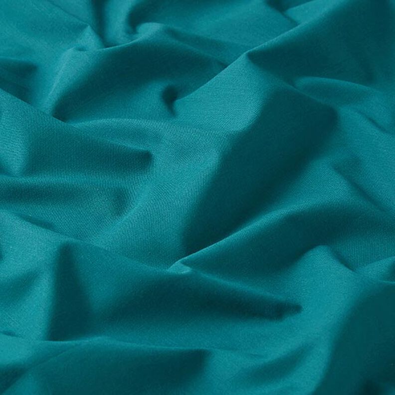 Bomuldsbatist ensfarvet – petrol,  image number 2