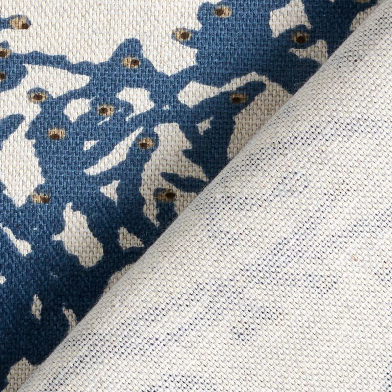 Dekorationsstof Halvpanama fine koraller &ndash; marinebl&aring;/natur,  image number 4