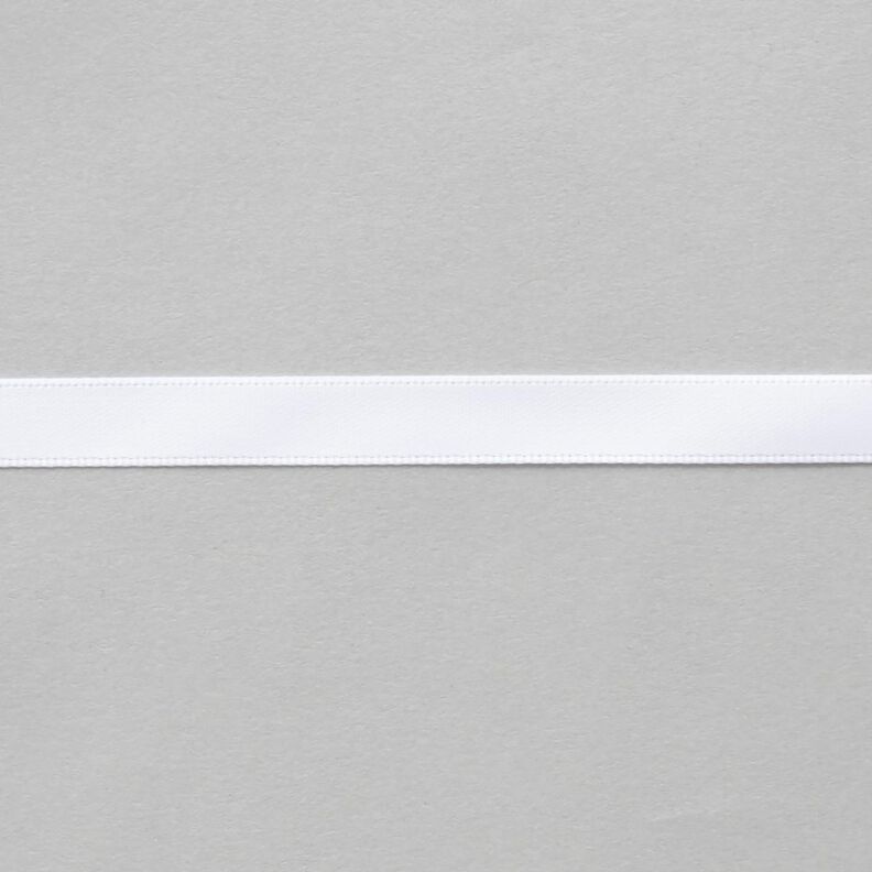 Satinbånd [9 mm] – hvid,  image number 1