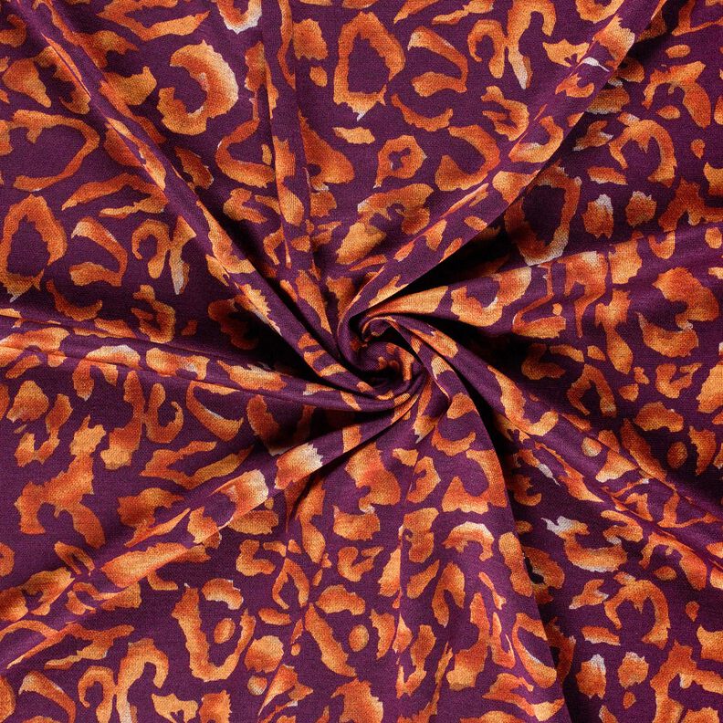 Romanit jersey leopardmønster – aubergine/terracotta,  image number 3