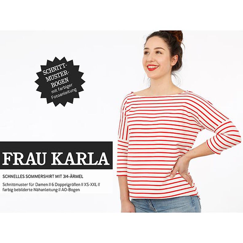 FRAU KARLA - sommerskjorte med 3/4 ærmer, Studio Schnittreif  | XS -  XXL,  image number 1