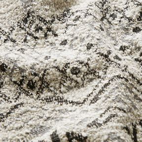 strik bouclé ikat mønster – grå/hvid, 