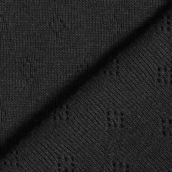 Finstrikjersey med hulmønster – sort,  image number 3