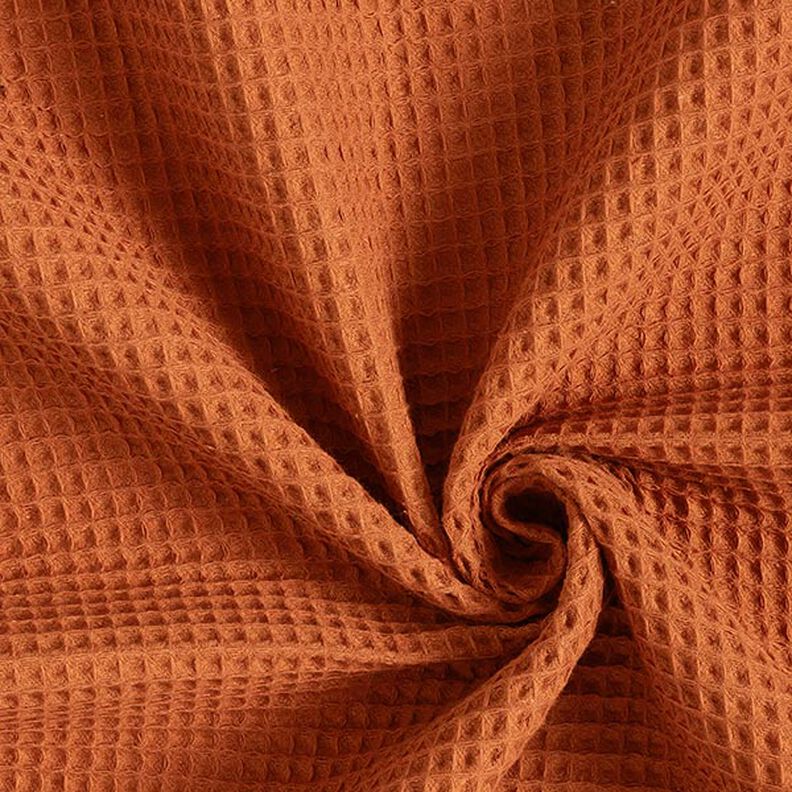 Vaffelpiqué – terracotta,  image number 1