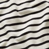 Bomuldsjersey brede og smalle striber &ndash; creme/sort,  thumbnail number 2