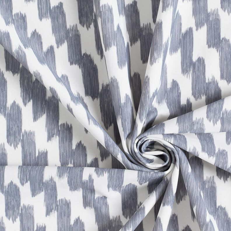 Badetøjsstof Penselstrøg – uldhvid/skiffergrå,  image number 3