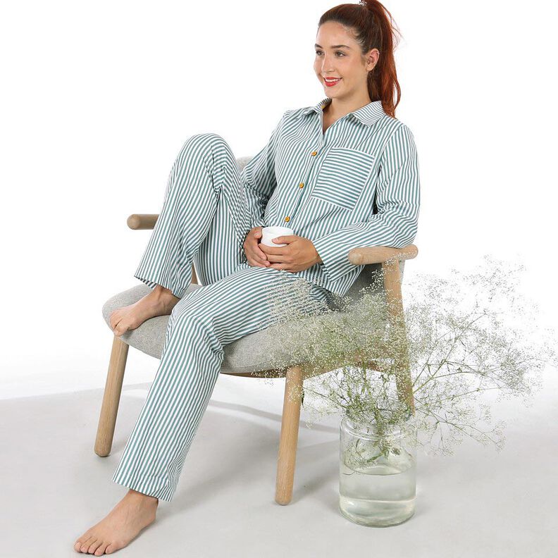 FRAU HILDA Pyjamas med kort og lang variant | Studio Schnittreif | XS-XXL,  image number 2