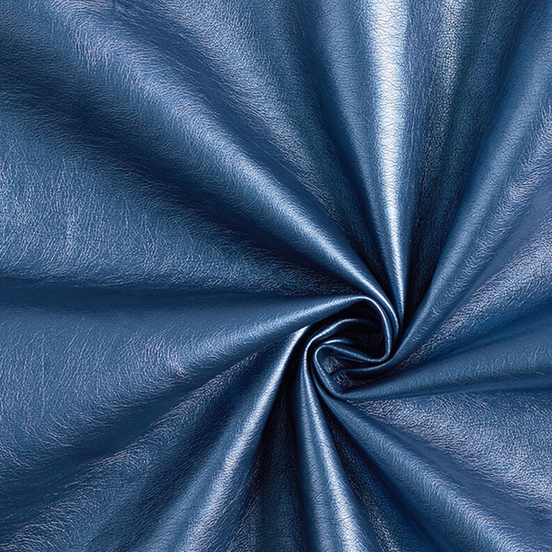 Kunstlæder Metallic-glans – blå,  image number 1
