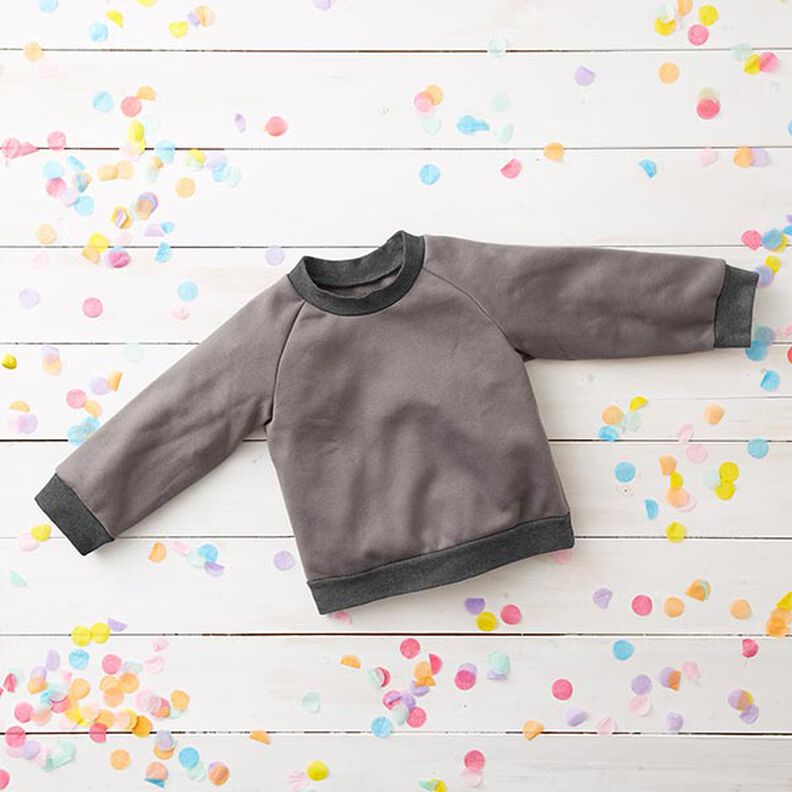 Rib stof melange – antracit,  image number 6