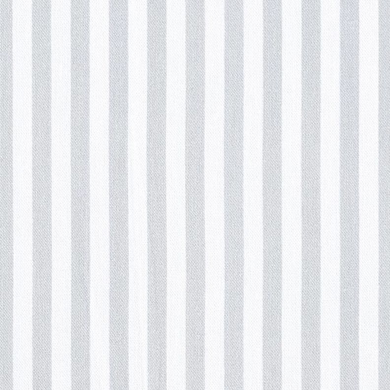 Dekorationsstof Halvpanama Lodrette striber – lysegrå/hvid,  image number 1