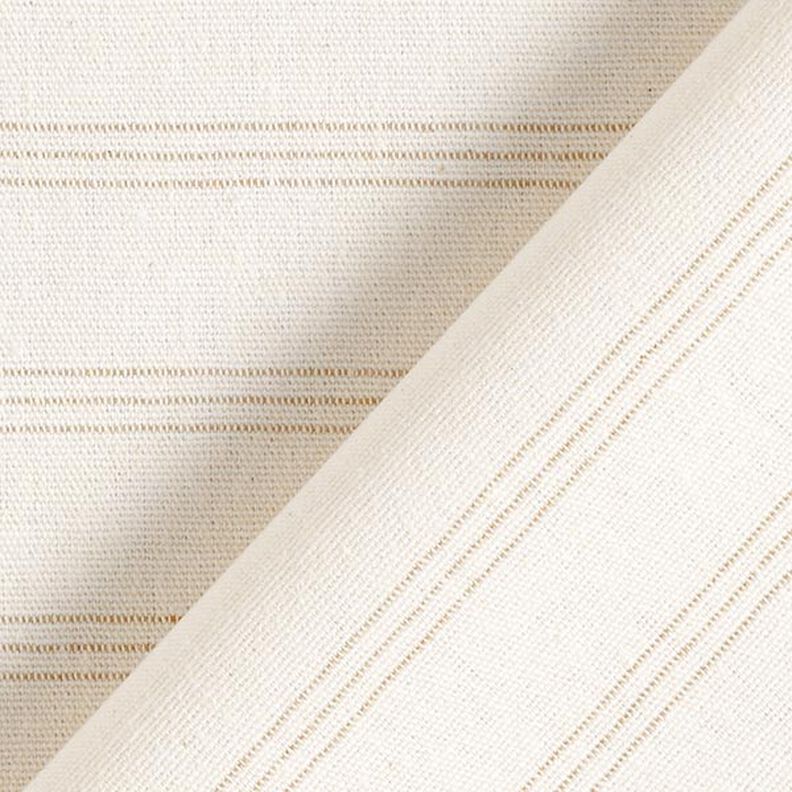 Dekorationsstof kanvas tre striber genanvendt – beige,  image number 4