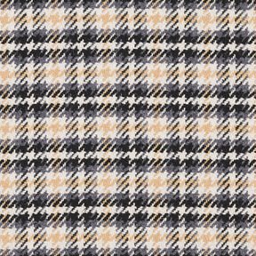 Frakkestof klassiske tern – uldhvid/antracit, 