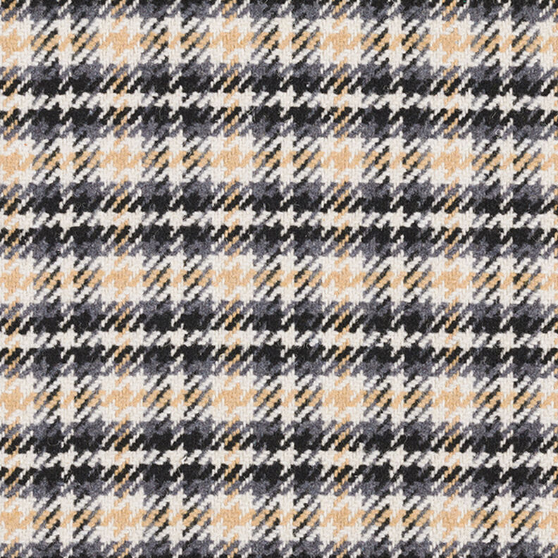 Frakkestof klassiske tern – uldhvid/antracit,  image number 1