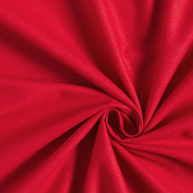 Bomuldsflonel Ensfarvet – rød,  image number 1