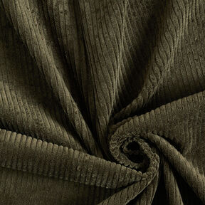 Bred cord forvasket Ensfarvet – mørk olivengrøn, 