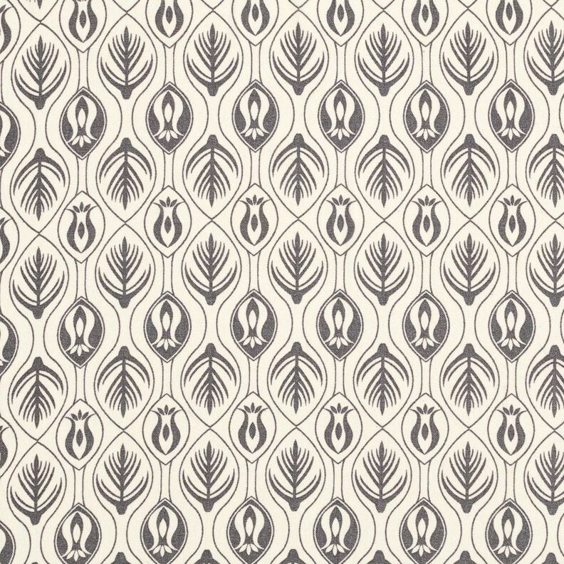 Chiffon art deco-mønster – sort/hvid,  image number 1