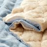 Quiltstof fløjl med pelsbagside romber – lyseblå,  thumbnail number 2