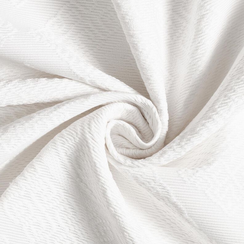 Dekorationsstof Jacquard dekorative romber 275 cm – hvid,  image number 3