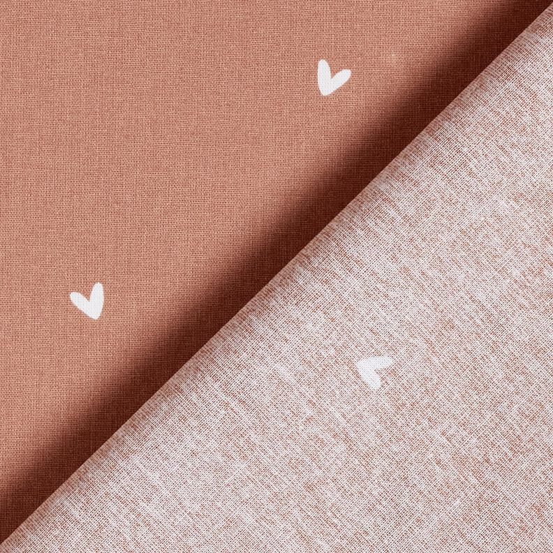 Bomuldspoplin fine hjerter – kobberfarvet,  image number 4