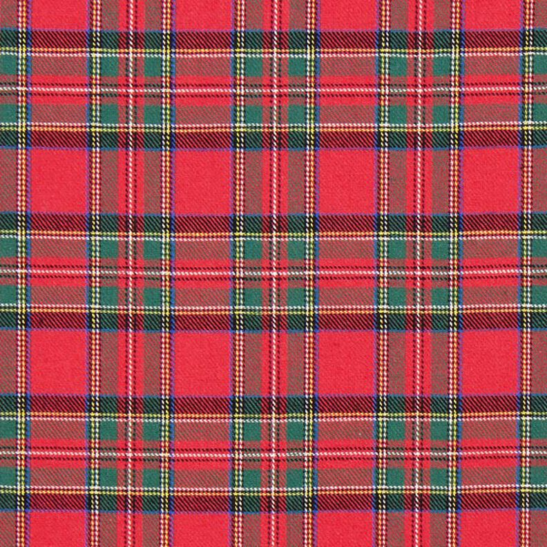 Bomuldsflonel Skotstern Glenside – rød,  image number 1