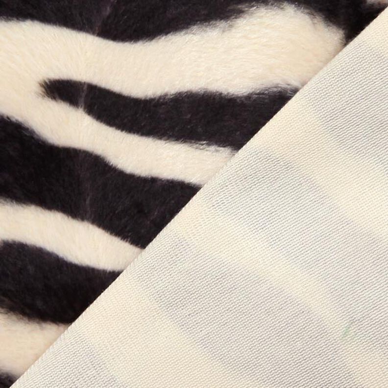 Kunstpels zebra – creme/sort,  image number 3