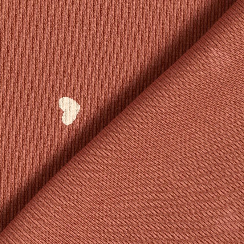 Rib-jersey hjerter – rød,  image number 4