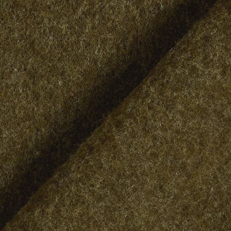 Woll-Fleece ren uld Ensfarvet – mørk olivengrøn,  image number 3