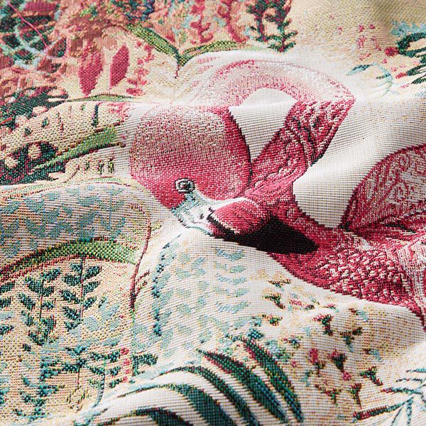 Dekorationsstof gobelinstykke Flamingo – beige/pink,  image number 2