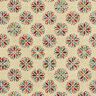 Dekorationsstof Gobelin små blomster-mandalas – lysebeige/rød,  thumbnail number 1