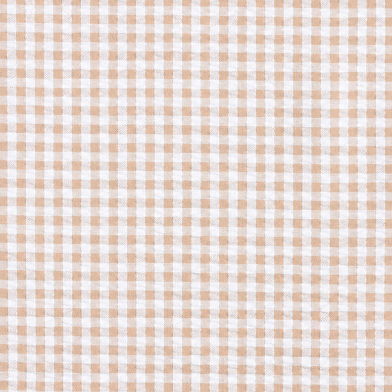 Bæk og bølge Bomuldsblanding Vichy-tern – beige,  image number 1