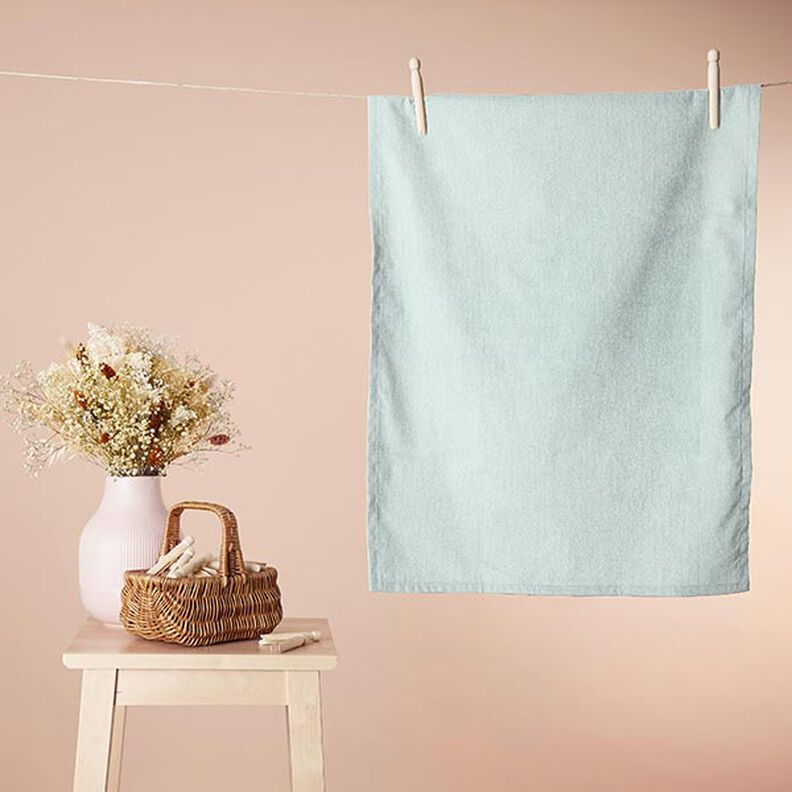 Hyggefrotte Bambus Ensfarvet – aquablå,  image number 7