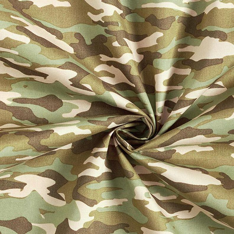 Poplin camouflage – lys kaki,  image number 3