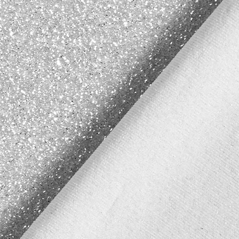 Jerseystof Lametta-glimmer Glamour  – sølv metallisk,  image number 3